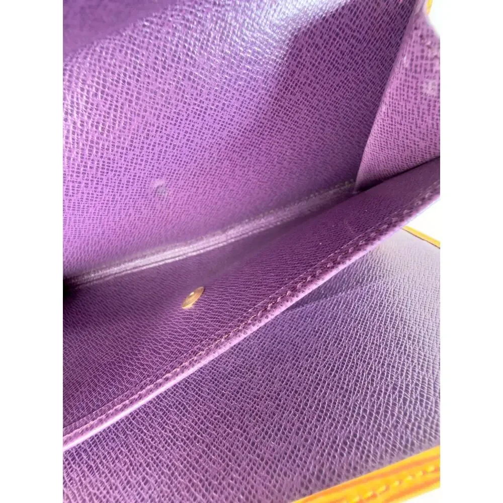 Louis Vuitton Epi Leather Sarah Long Wallet Yellow Bifold Envelope Box VGC